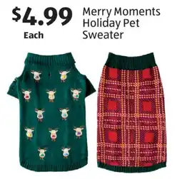Aldi Merry Moments Holiday Pet Sweater offer