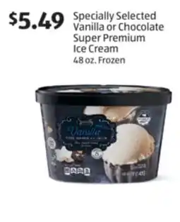 Aldi Specially Selected Vanilla or Chocolate Super Premium Ice Cream offer