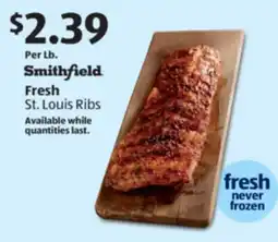 Aldi Smithfield Fresh St. Louis Ribs offer