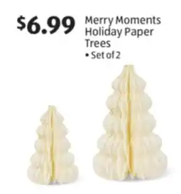 Aldi Merry Moments Holiday Paper Trees offer