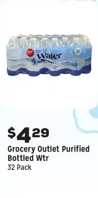 Grocery Outlet Purified Bottled Wtr offer