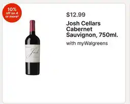 Walgreens Josh Cellars Cabernet Sauvignon, 750ml offer