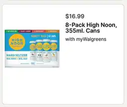 Walgreens 8-Pack High Noon, 355ml. Cans offer