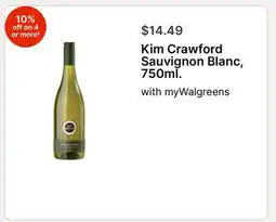 Walgreens Kim Crawford Sauvignon Blanc, 750ml offer