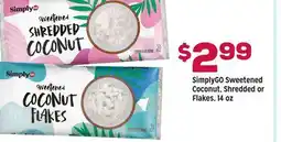 Grocery Outlet SimplyGO Sweetened Coconut, or Flakes offer