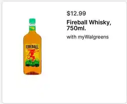 Walgreens Fireball Whisky, 750ml offer