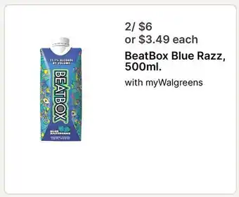 Walgreens BeatBox Blue Razz, 500ml offer
