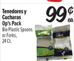 El Super Op's Pack Bio Plastic Spoons or Forks offer