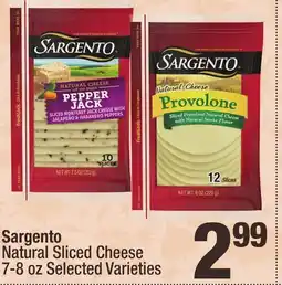 Super King Markets Sargento Natural Sliced Cheese offer