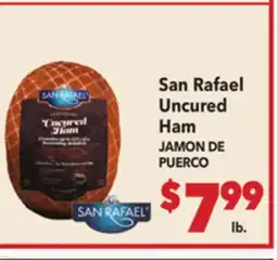 Vallarta Supermarkets San Rafael Uncured Ham/JAMON DE PUERCO offer