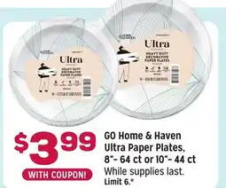 Grocery Outlet GO Home & Haven Ultra Paper Plates offer