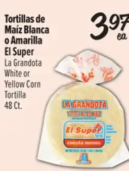 El Super White or Yellow Corn Tortilla offer