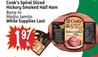 Foodmaxx Cook's Spiral Sliced Hickory Smoked Half Ham offer
