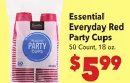 Vallarta Supermarkets Essential Everyday Red Party Cups offer