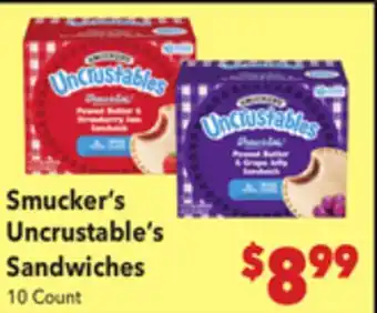 Vallarta Supermarkets Smucker's Uncrustable's Sandwiches offer