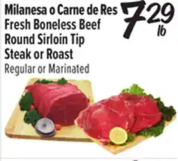 El Super Fresh Boneless Beef Round Sirloin Tip Steak or Roast offer