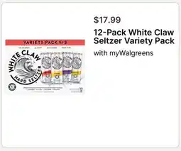 Walgreens 12-Pack White Claw Seltzer Variety Pack offer