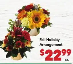 Vallarta Supermarkets Fall Holiday Arrangement offer