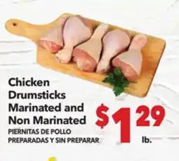 Vallarta Supermarkets Chicken Drumsticks Marinated and Non Marinated/PIERNITAS POLLO PREPARADAS offer