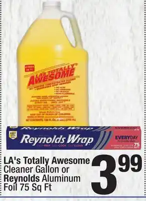 Super King Markets LA's Totally Awesome Cleaner Gallon or Reynolds Aluminum Foil offer