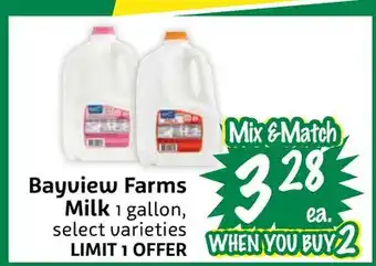 Foodmaxx Bayview Farms Milk offer