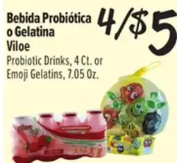 El Super Probiotic Drinks 4Ct. or Emoji Gelatins, 7.05Oz offer