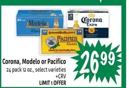 Foodmaxx Corona, Modelo or Pacifico offer