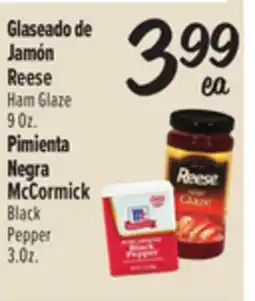 El Super Reese Ham Glaze 9 Oz., McCormick Black Pepper 3.Oz offer