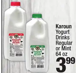 Super King Markets Karoun Yogurt Drinks Regular or Mint offer