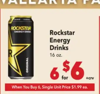 Vallarta Supermarkets Rockstar Energy Drinks offer