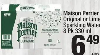 Super King Markets Maison Perrier Original or Lime Sparkling Water offer