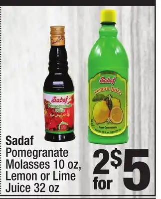 Super King Markets Sadaf Pomegranate Molasses 10 oz, Lemon or Lime Juice 32 oz offer