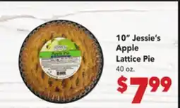 Vallarta Supermarkets 10 Jessie's Apple Lattice Pie offer