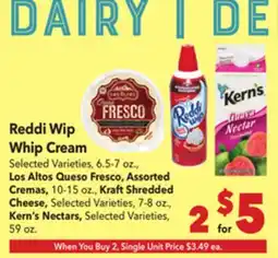 Vallarta Supermarkets Reddi Wip Whip Cream offer