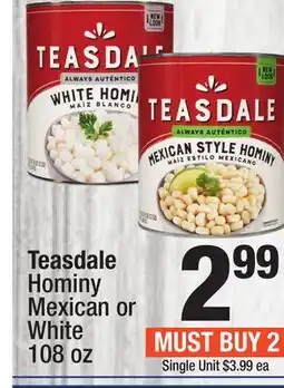 Super King Markets Teasdale Hominy Mexican or White offer