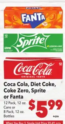 Vallarta Supermarkets Coca Cola, Diet Coke, Coke Zero, Sprite or Fanta offer