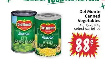 Foodmaxx Del Monte Canned Vegetables offer