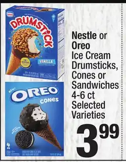 Super King Markets Nestle or Oreo Ice Cream Drumsticks, Cones or Sandwiches offer