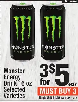 Super King Markets Monster Energy Drink offer