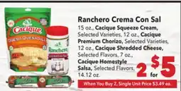 Vallarta Supermarkets Ranchero Crema Con Sal offer