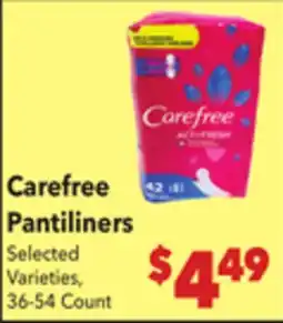 Vallarta Supermarkets Carefree Pantiliners offer