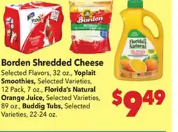 Vallarta Supermarkets Borden Shredded Cheese offer