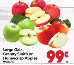 Vallarta Supermarkets Large Gala, Granny Smith or Honeycrisp Apples / MANZANA offer