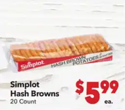 Vallarta Supermarkets Simplot Hash Browns offer