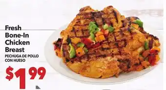 Vallarta Supermarkets Fresh Bone-In Chicken Breast / PECHUGA DE POLLO CON HUESO offer