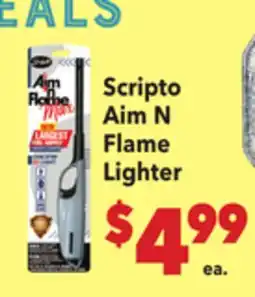 Vallarta Supermarkets Scripto Aim N Flame Lighter offer