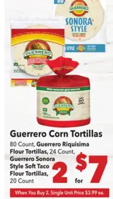 Vallarta Supermarkets Guerrero Corn Tortillas offer