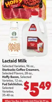 Vallarta Supermarkets Lactaid Milk offer