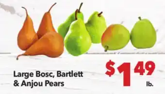 Vallarta Supermarkets Large Bosc, Bartlett & Anjou Pears offer
