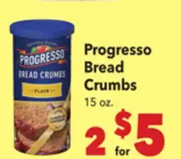 Vallarta Supermarkets Progresso Bread Crumbs offer